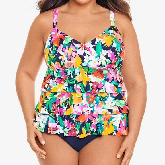 Swim Solutions Swim Swim Solution Tripletier Tankini Top
